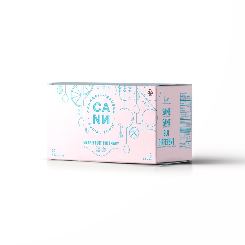 CANN Grapefruit Rosemary 2:4 THC:CBD 6pk Drink 36mg