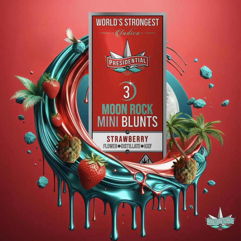 Presidential Strawberry (I) Infused Mini Blunt 3pk 2.1g