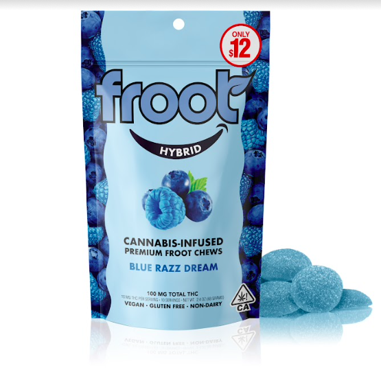 Froot Gummies 10pk Blue Razz Dream 100mg