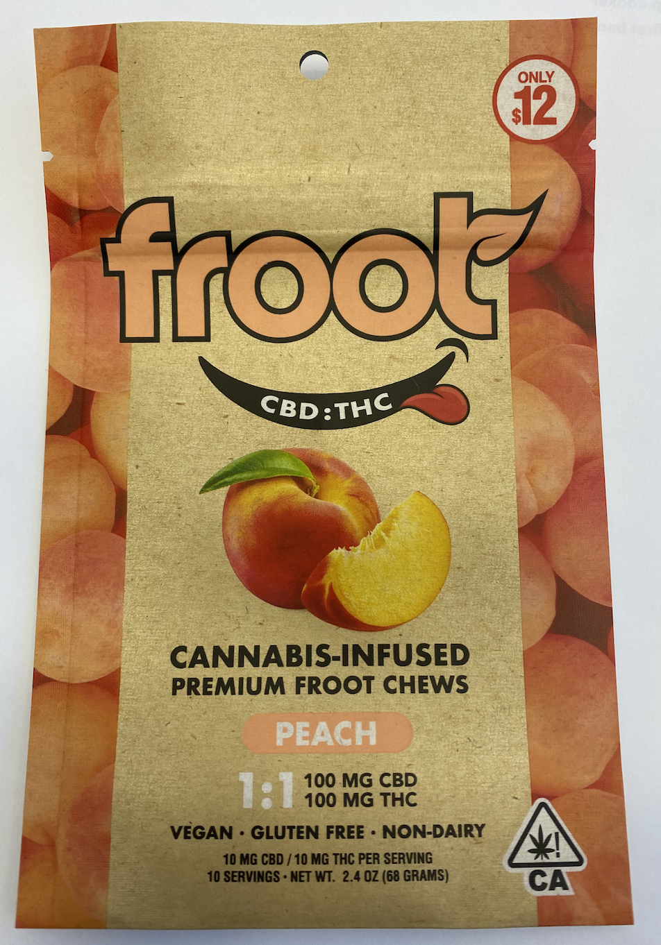 Froot Gummies Peach CBD 1:1