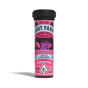 Kiva Lost Farm Live Resin Gummies Raspberry