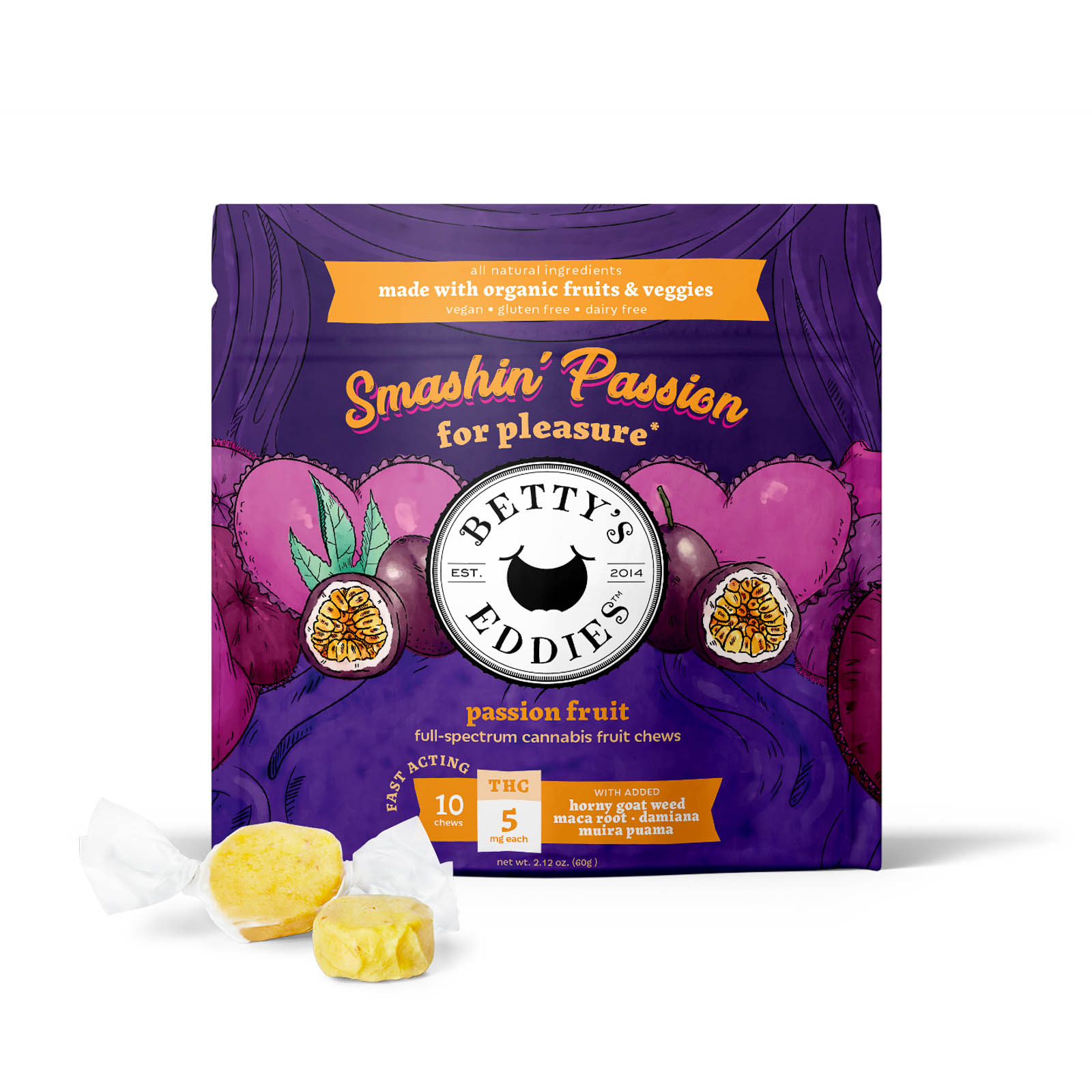 Smashin’ Passion - Passionfruit Fruit Chews | Betty's Eddies