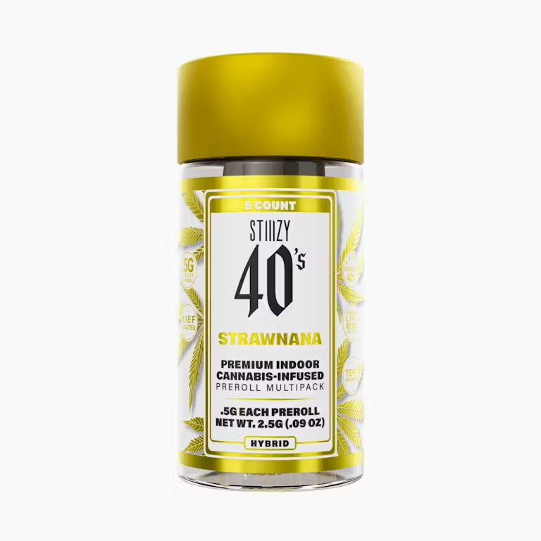 Stiiizy - Strawnana 40's Mini Infused Preroll 5pk 2.5g