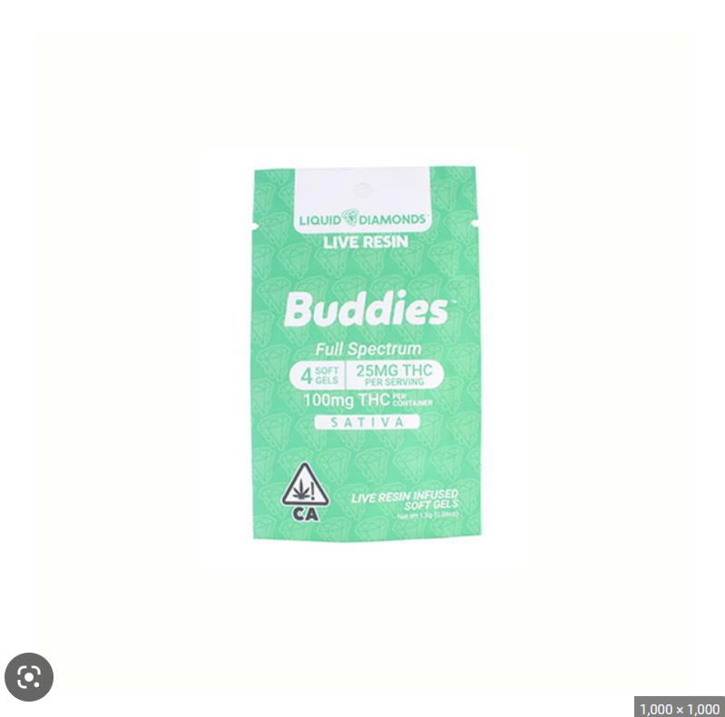 4pk 100mg Sativa LR Capsules-Buddies