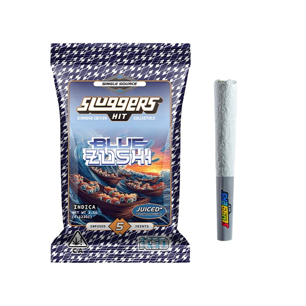 Sluggers Diamond Infused 5pk Prerolls 3.5g Blue Zushi