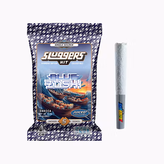 Sluggers Diamond Infused 5pk Prerolls 3.5g Blue Zushi