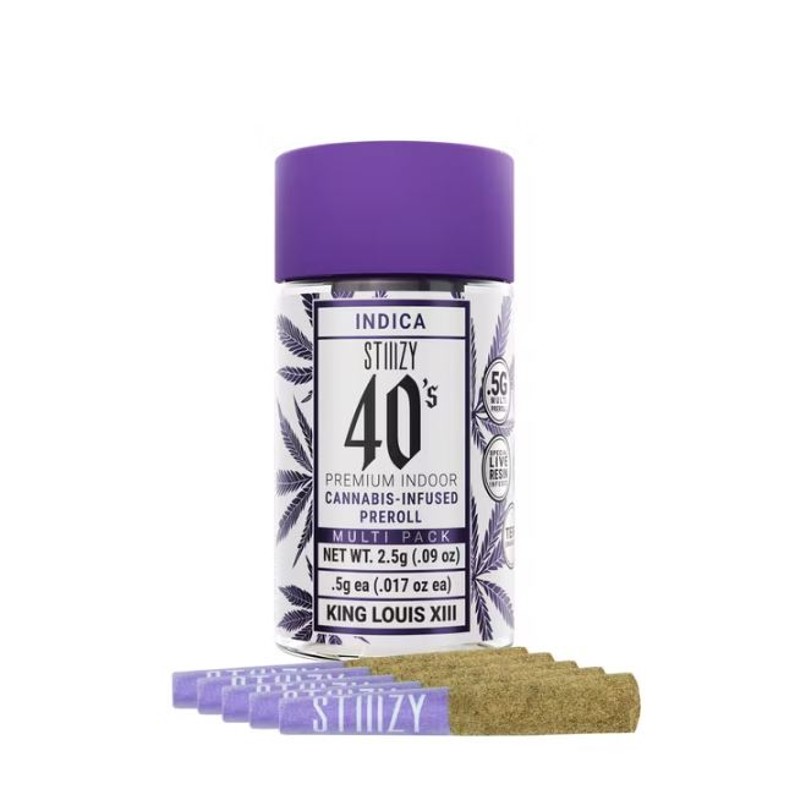 STIIIZY - 40's Mini Preroll - King Louis XIII - (5pk) - 2.5 Grams