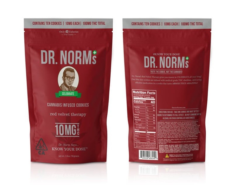 Dr Norm's Red Velvet (S/H) Cookies 10pk 100mg