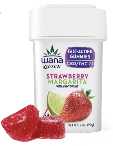 Quick Strawberry Margarita 1:1 CBD/THC Chews [10 Pack] | 100mg