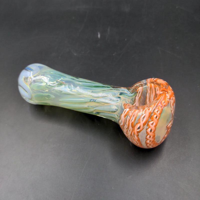 4 in Gold Fume Art Hand Pipe