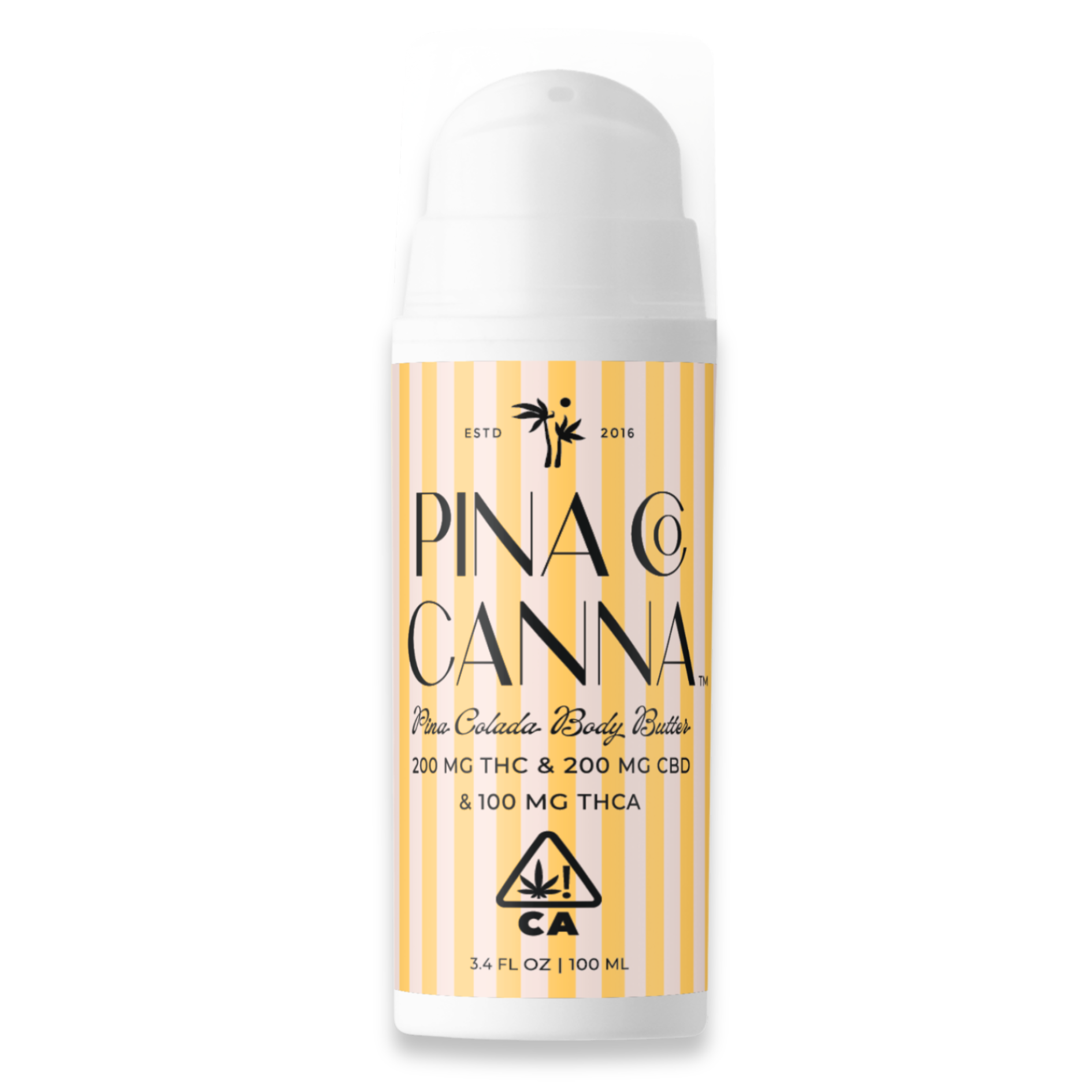 High Gorgeous - Lotion - Pina Co Canna - 200mgTHC 200mgCBD 100mgTHCA - 3.4oz