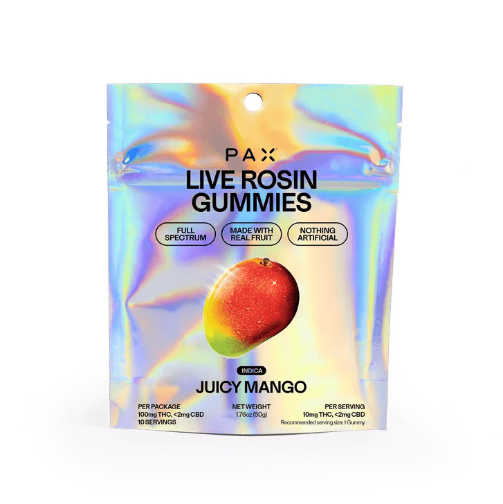 PAX | Juicy Mango | 10pk Live Rosin Gummies