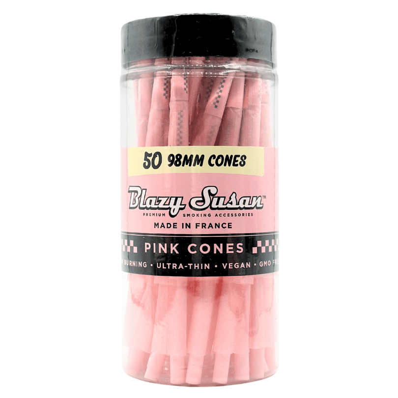Blazy Susan - 98MM Cone Jar Pink 50ct - Accessories