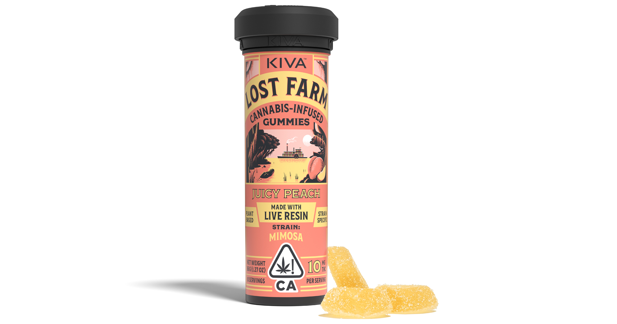 Mission Valley - Lost Farm - Juicy Peach Mimosa Live Resin Gummies
