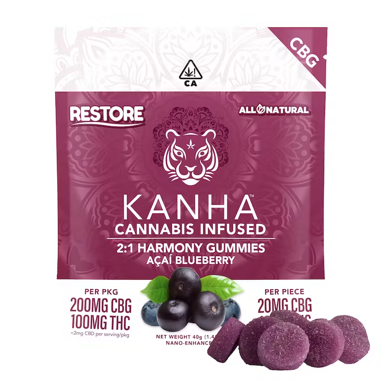 Edible: Acai Blueberry (2:1 CBG:THC) 100mg