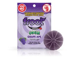 Froot - Sour Grape - Edible - 1pc - 100mg