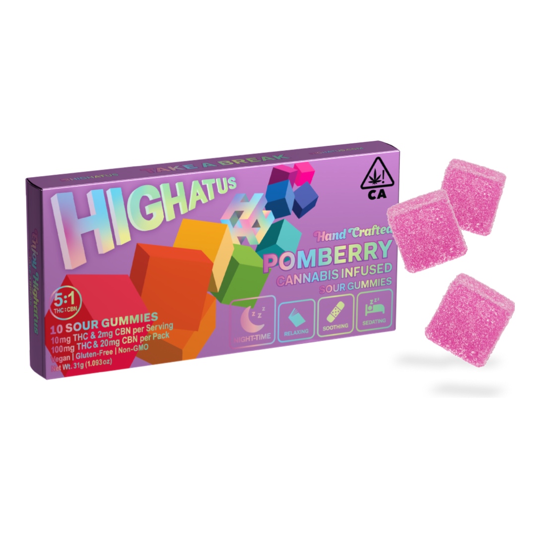 [Highatus] Sour Gummies - 100mg - 5:1 CBN PomBerry