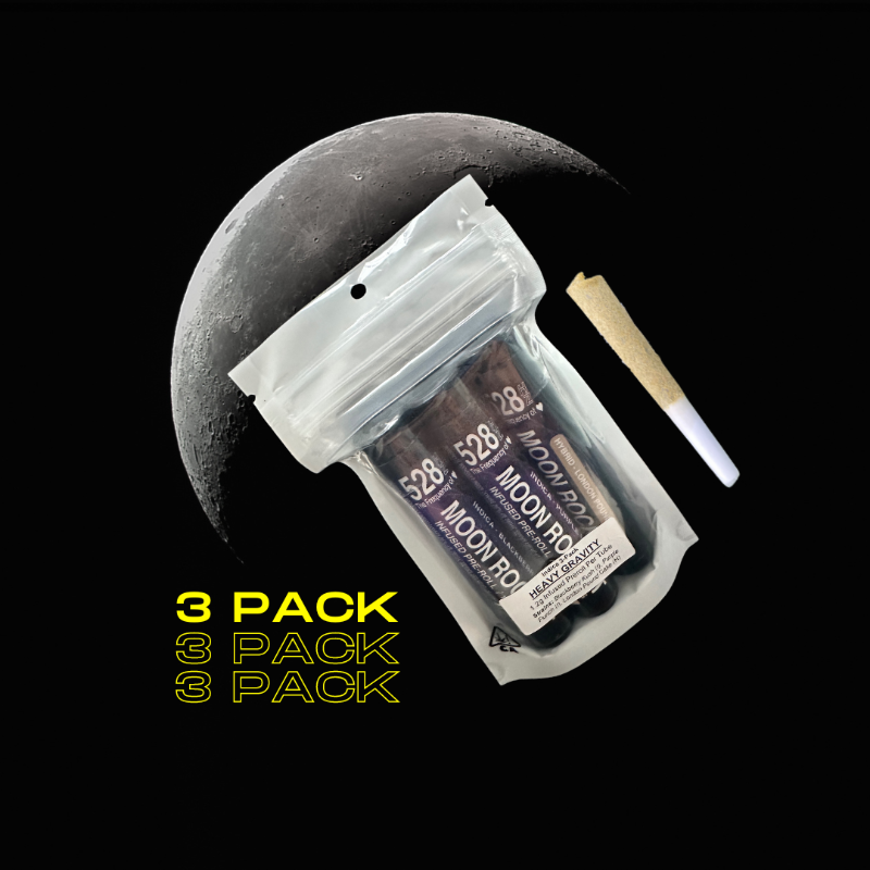 528 - Heavy Gravity - Moon Rocket - w/ Kief (3pk) - 3.6 Grams
