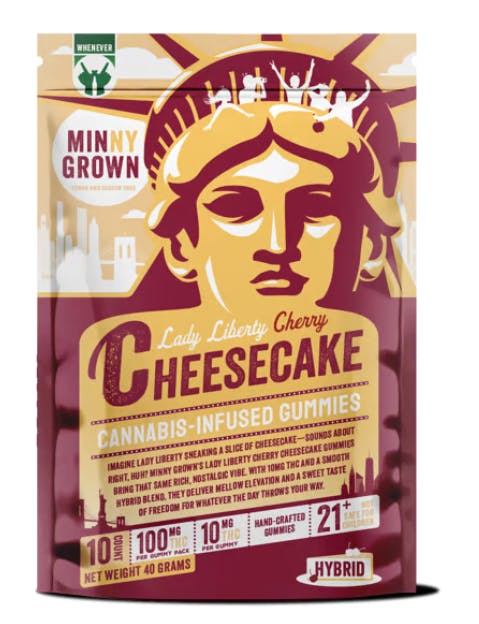 Lady Liberty 10mg Cherry Cheesecake Gummies 10 Pack | Minny Grown