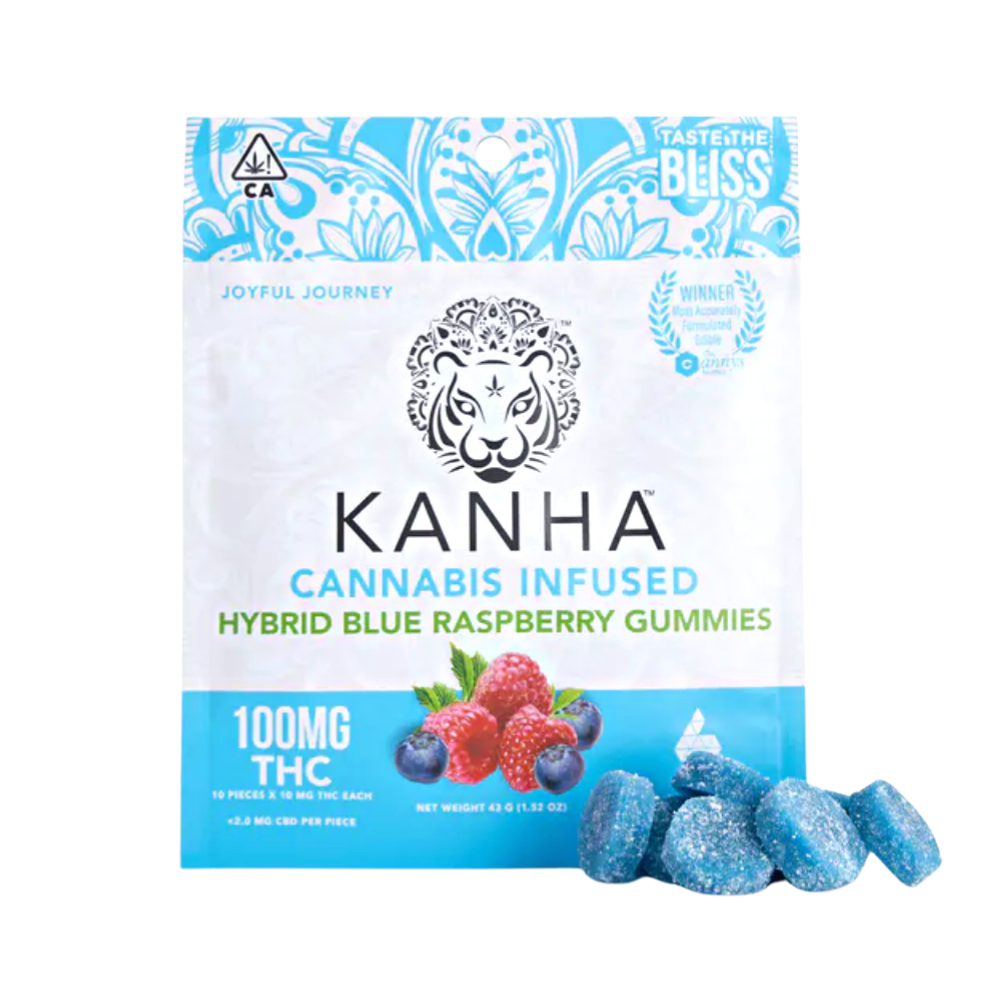 Kanha Gummies 10pc 100mg - Blue Raspberry (H)