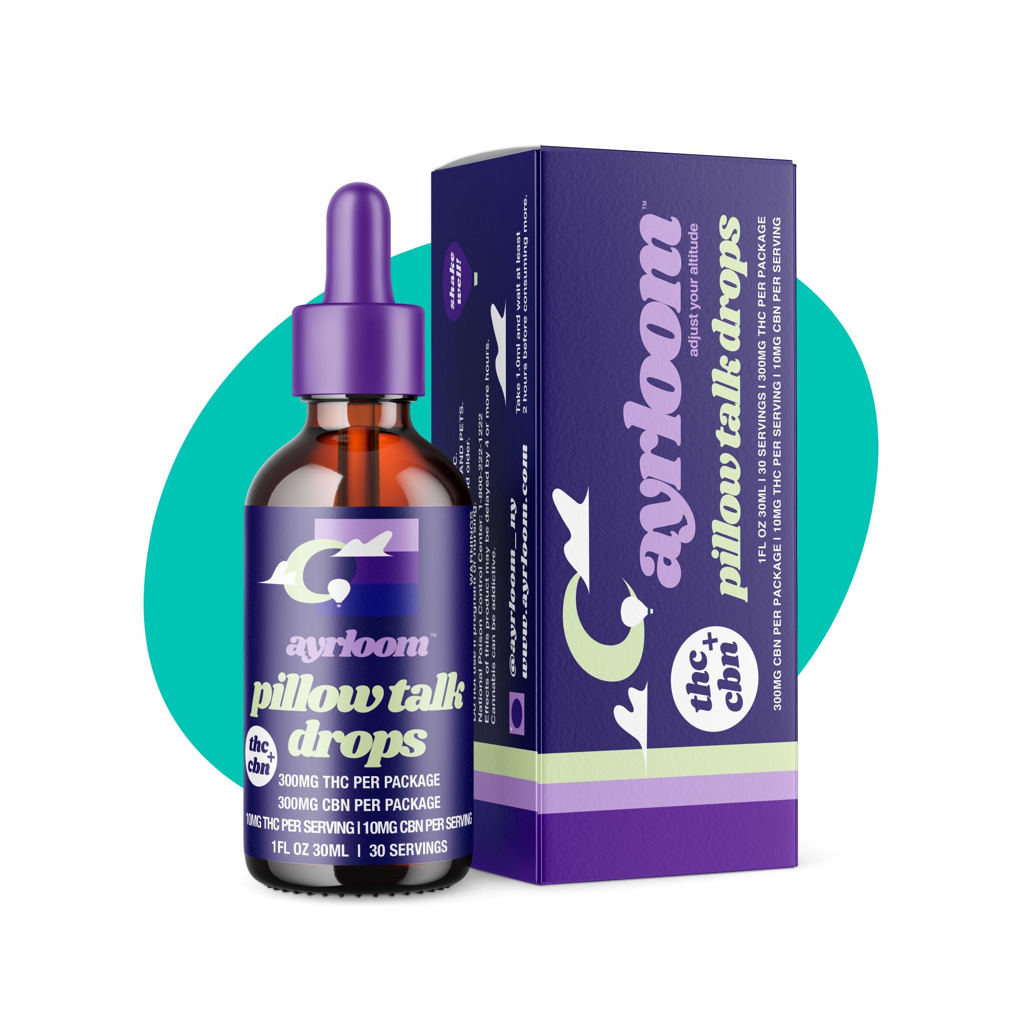 Ayrloom | Tincture | Pillow Talk | 1:5 300mgTHC:1500mgCBN