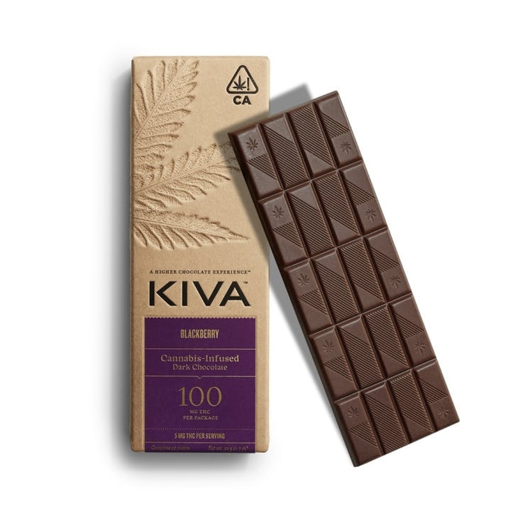 [KIVA] Chocolate Bars - 100mg - Blackberry