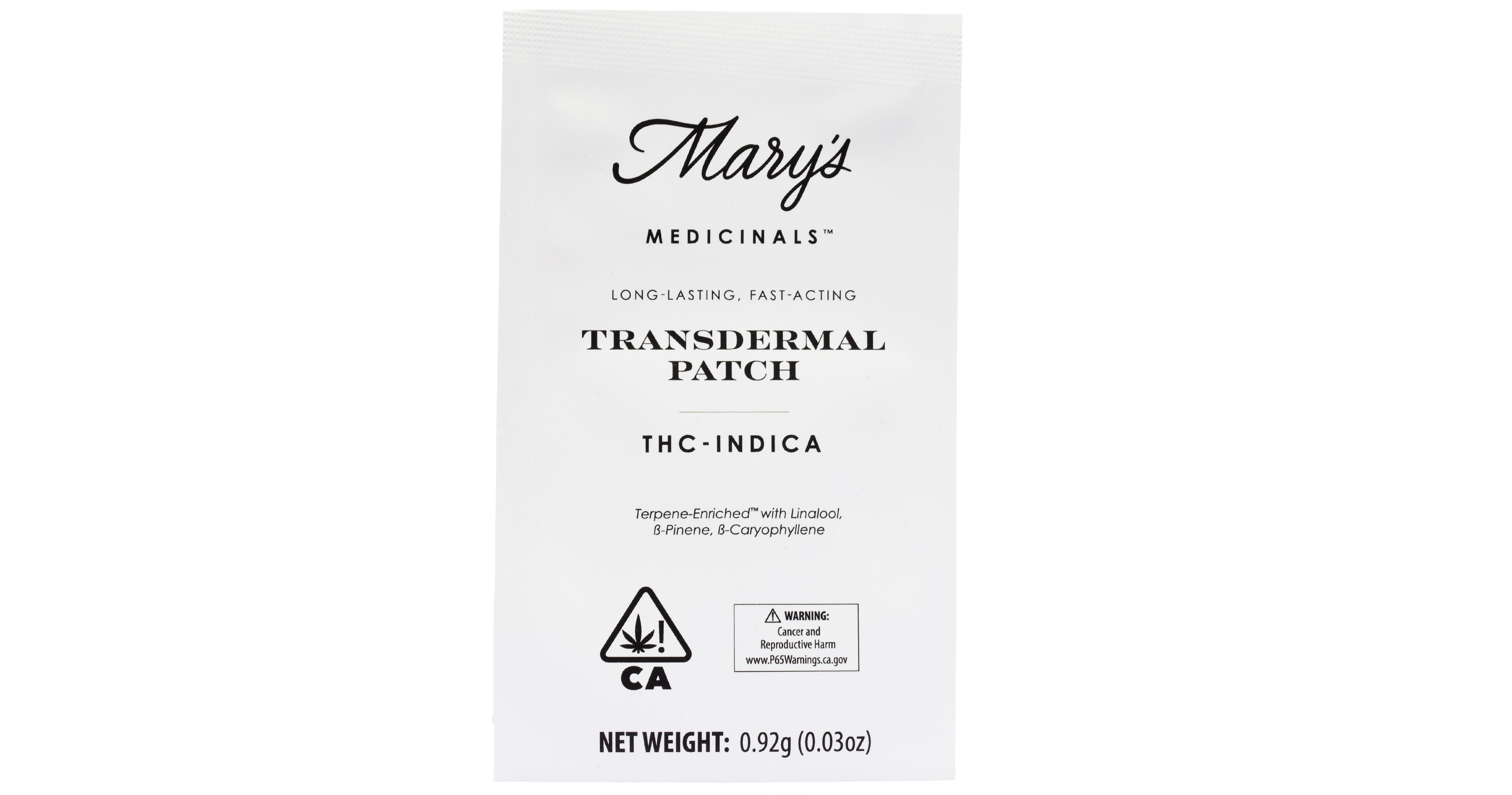Sabre Springs - Mary's Medicinals - Relax THC Indica Transdermal Patch ...