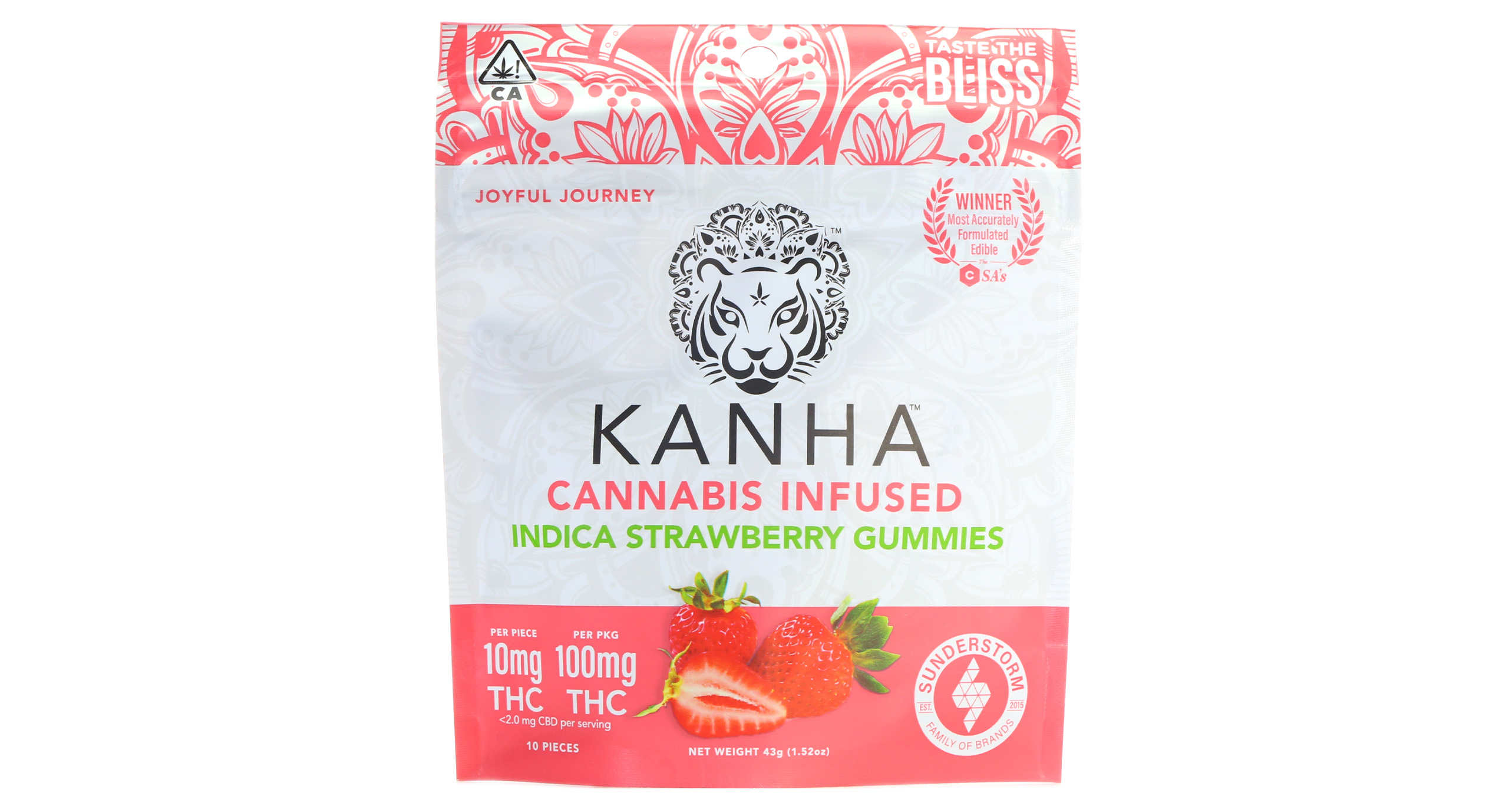 Kanha Indica Strawberry Gummies 100mg San Diego, Vista & Imperial