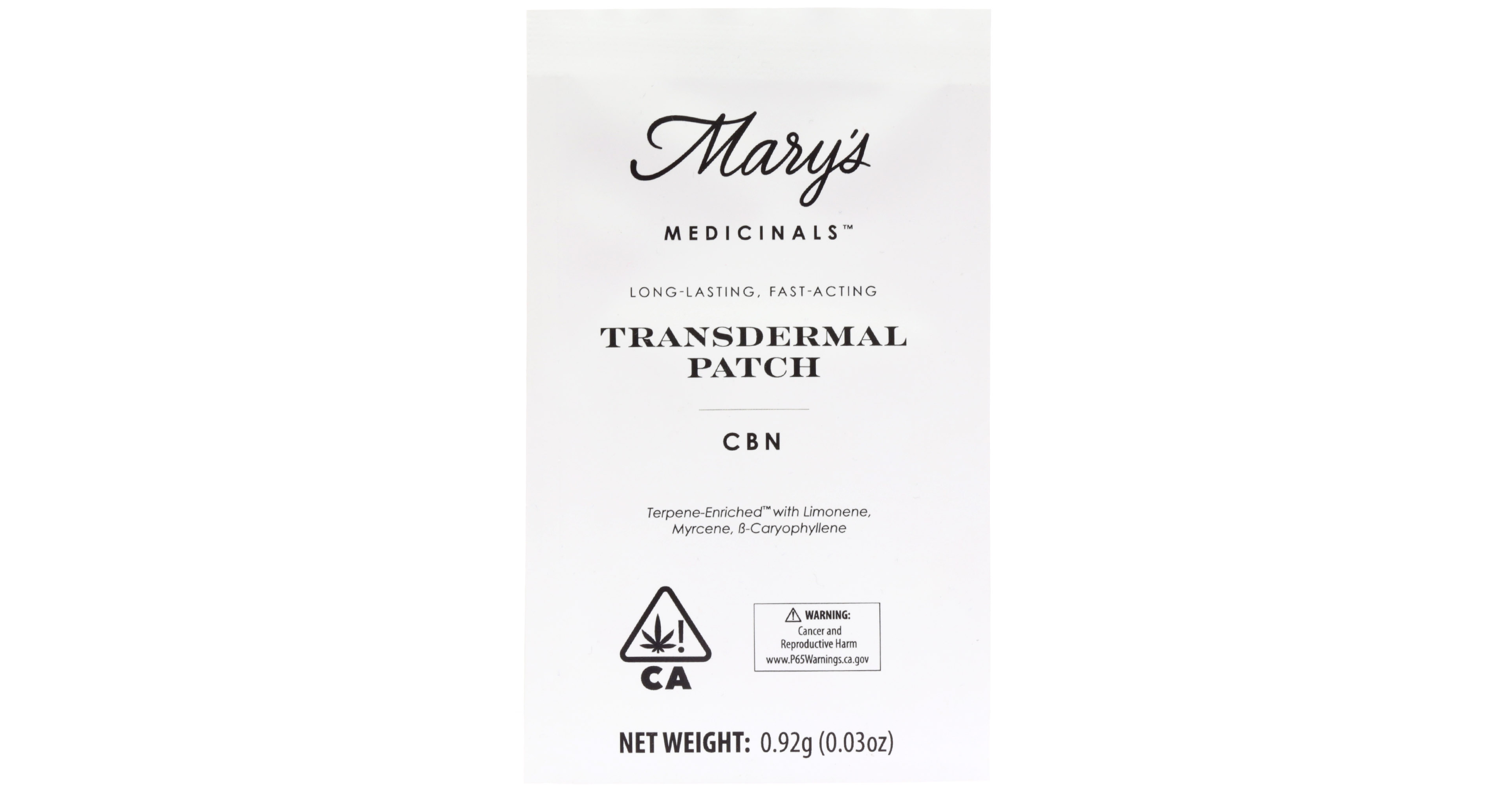 Mission Valley - Mary's Medicinals - Sleep CBN Transdermal Patch - 1ct ...