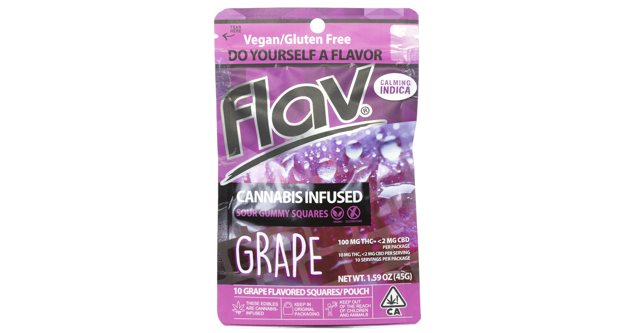 Flav Grape Gummy Squares 100mg San Diego, Vista & Imperial