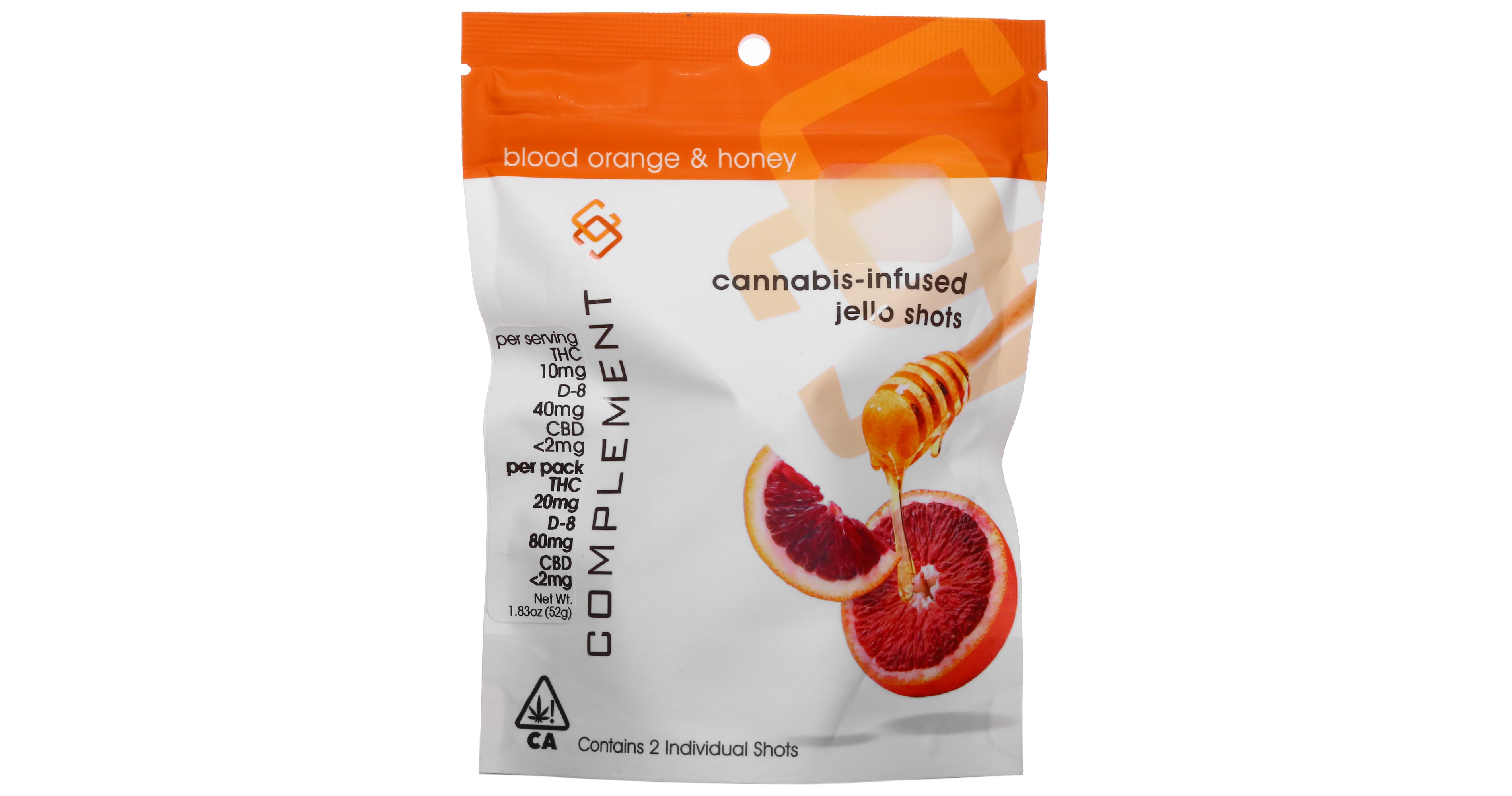 Complement Blood Orange & Honey Jello Shots 2Pack 100mg San