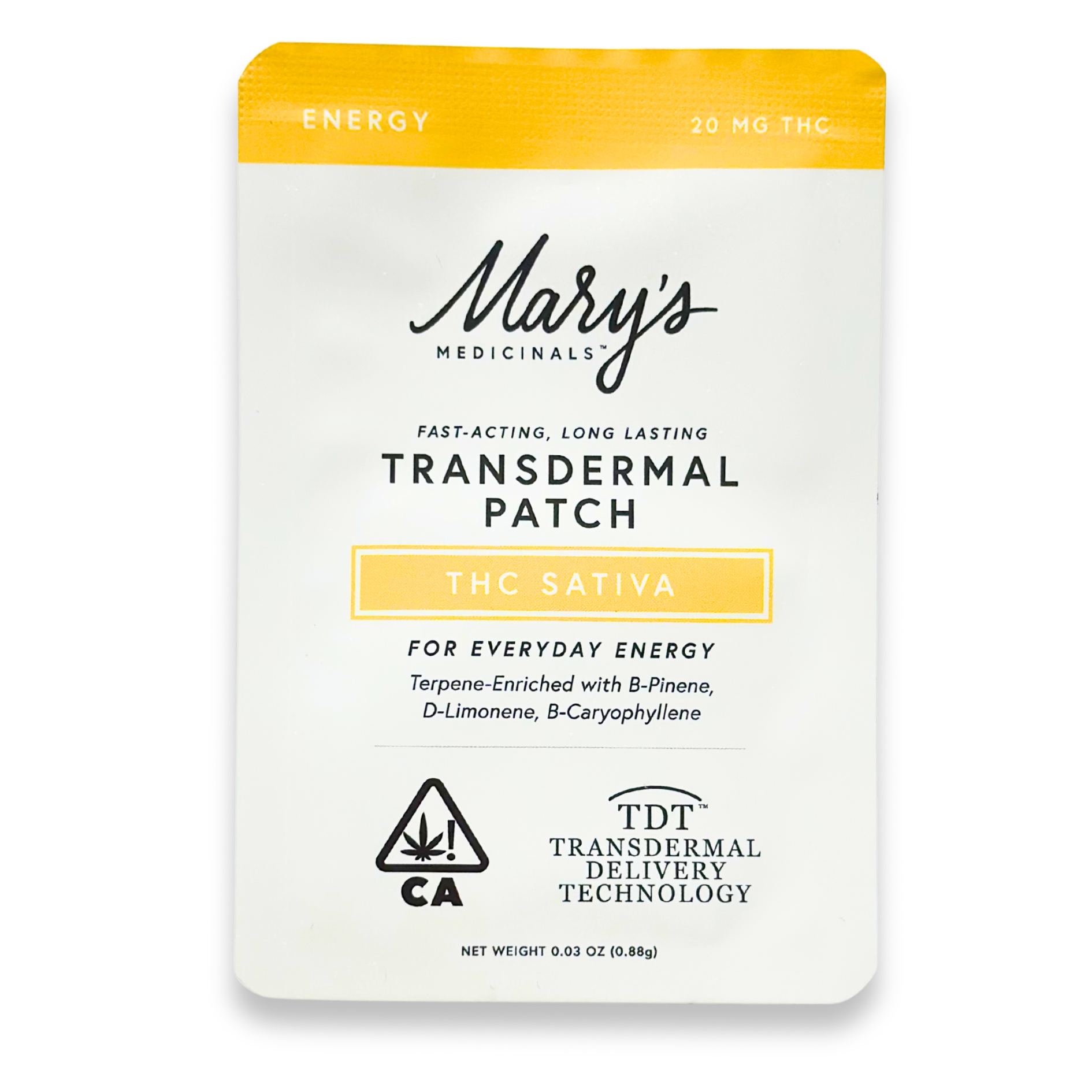 Marys Medicinals - Energy - Sativa THC - Patch - 20mg
