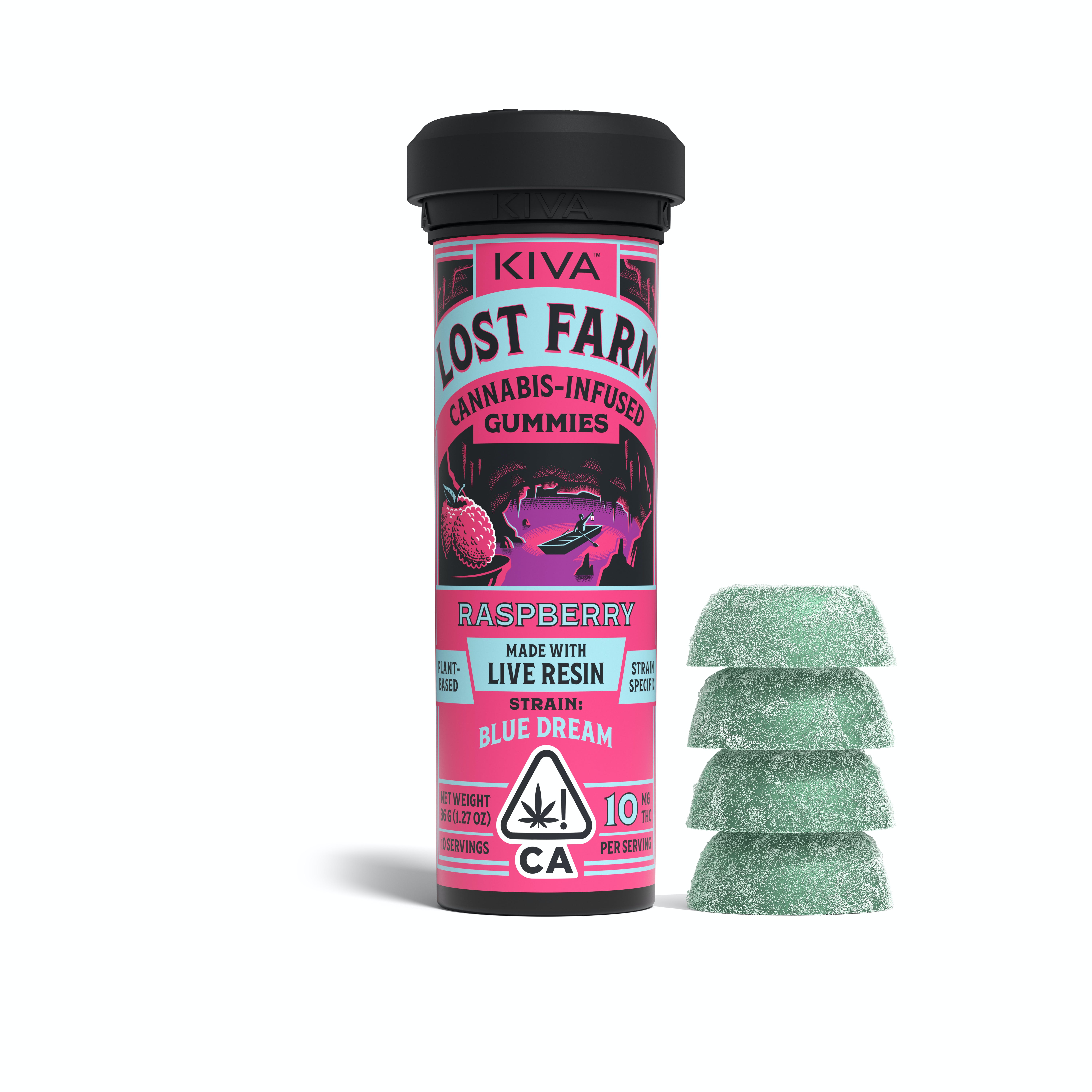 LOST FARM - RASPBERRY 100MG - KIVA CONFECTIONS