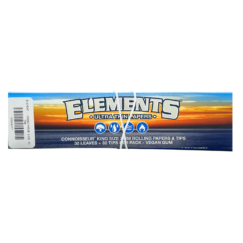 Element - Connoisseur King Size Slims Papers W/Tips 32ct - Accessories