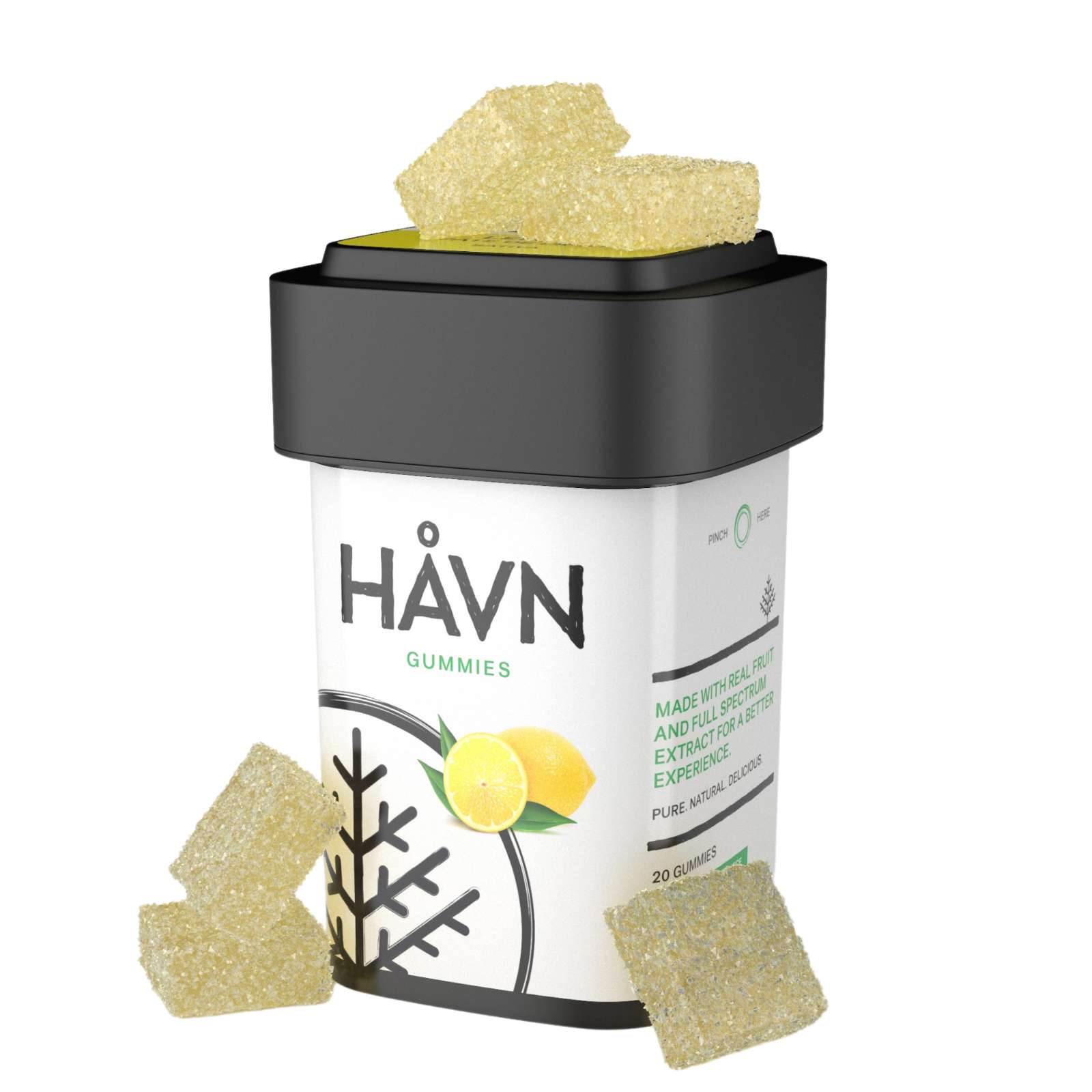 Lemon Sativa 1:1 THC:CBG Gummies | HÅVN
