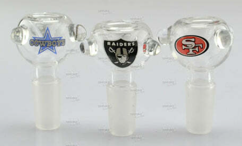 Glass - 14mm Sports Team Clear Round Bowl