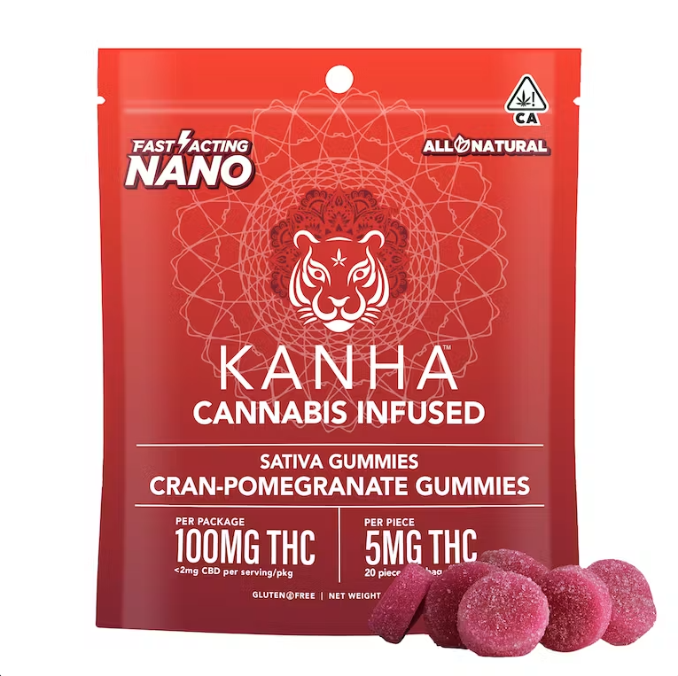 Edible: Cran-Pomegranate Punch (Nano Gummy) - 100mg