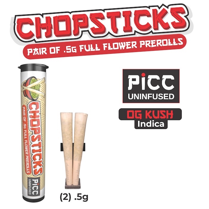 CHOPSTICKS - OG Kush .5g Prerolls 2 Pack