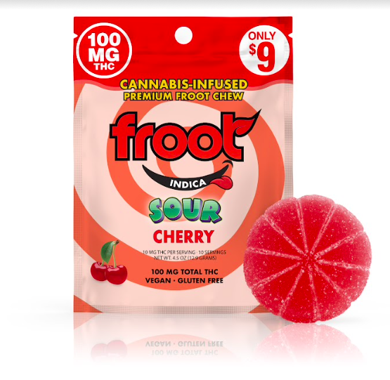 Froot Single Gummy Sour Cherry 100mg