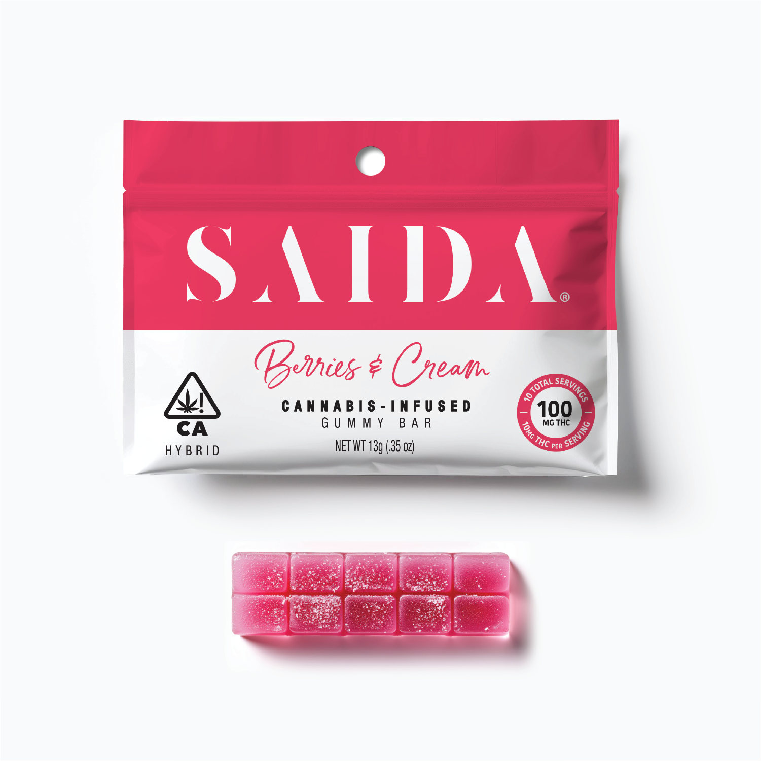 Gummy Bar 100mg - Berries & Cream (H)