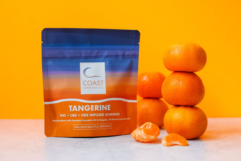 Tangerine 1:1:1 THC:CBD:CBG Gummies | Coast Cannabis | 100mg (20pk)