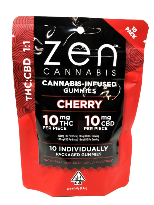 10pk 1:1 Cherry Zen Gummy
