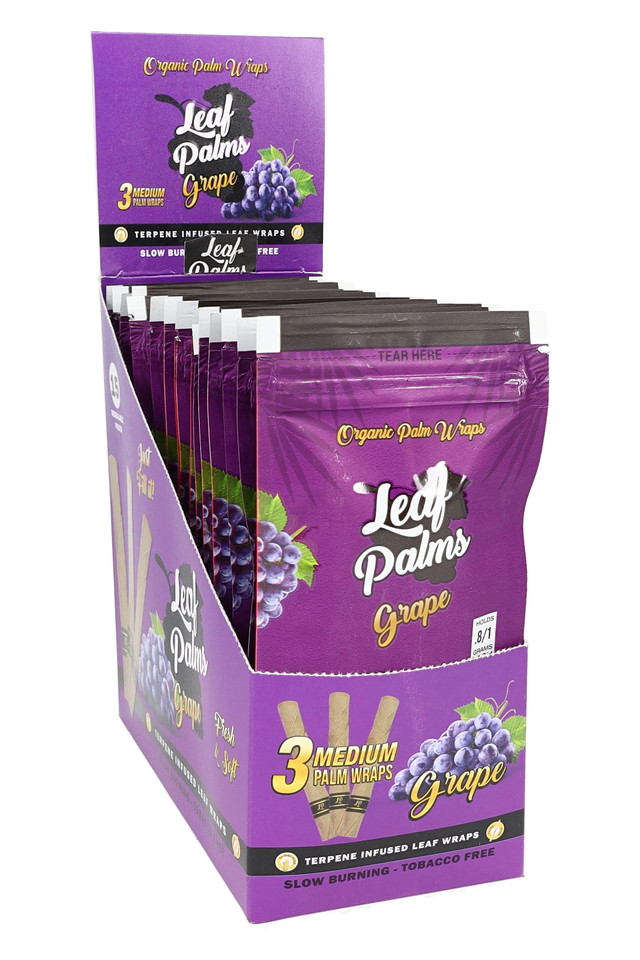 [Leaf Palms] Organic Palm Wrap - 3 Pack - Grape