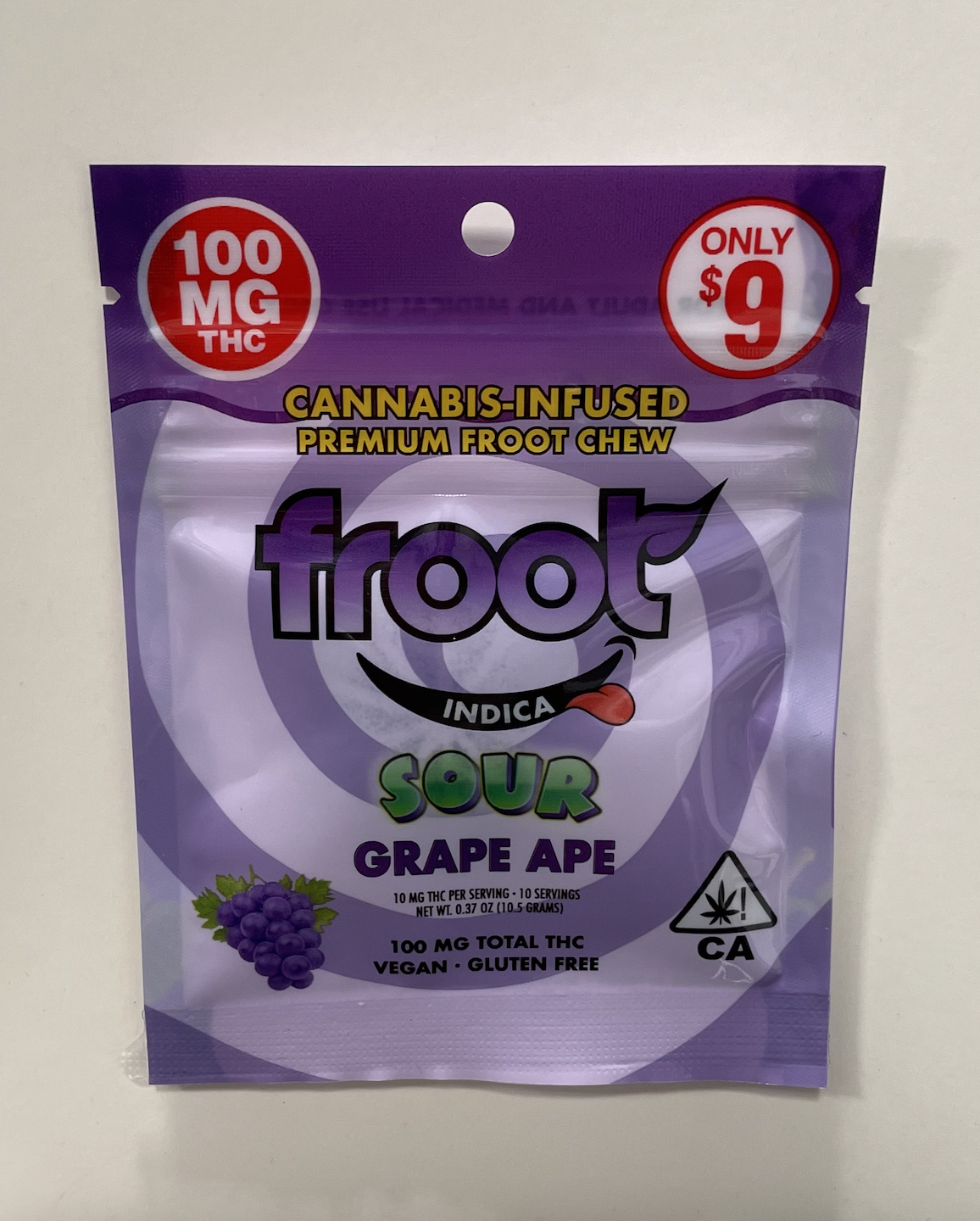 Froot Single Gummy 100mg Sour Grape