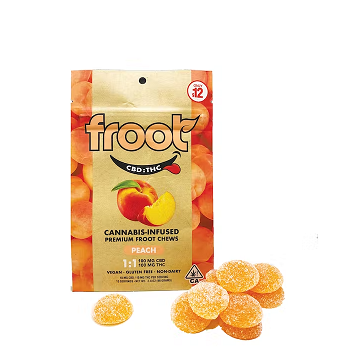Froot Gummies Peach CBD 1:1