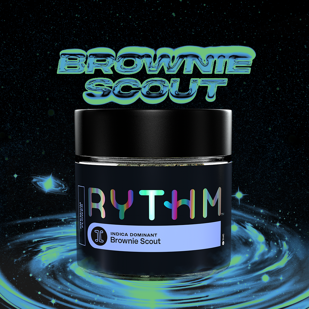 RYTHM Indica Dominant Premium Flower Brownie Scout 1/8oz