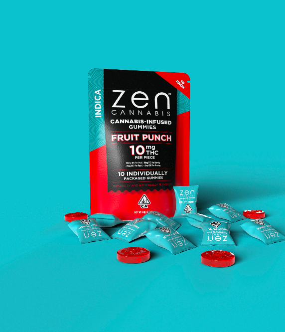 10pk Fruit Punch Indica Gummies