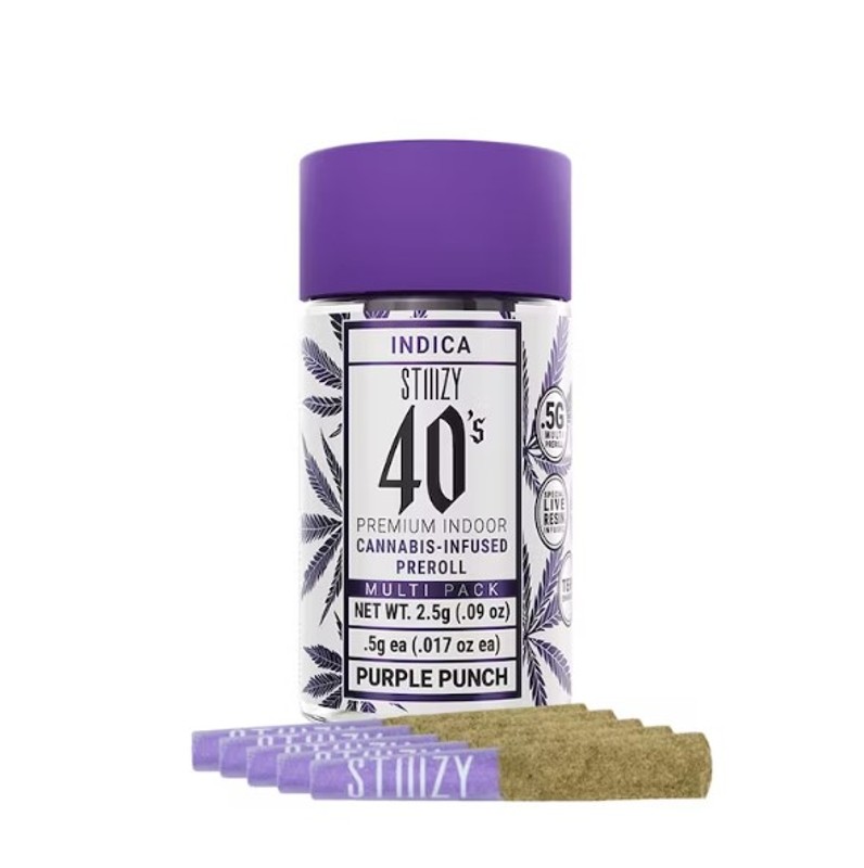 STIIIZY - 40's Mini Preroll - Purple Punch - (5pk) - 2.5 Grams