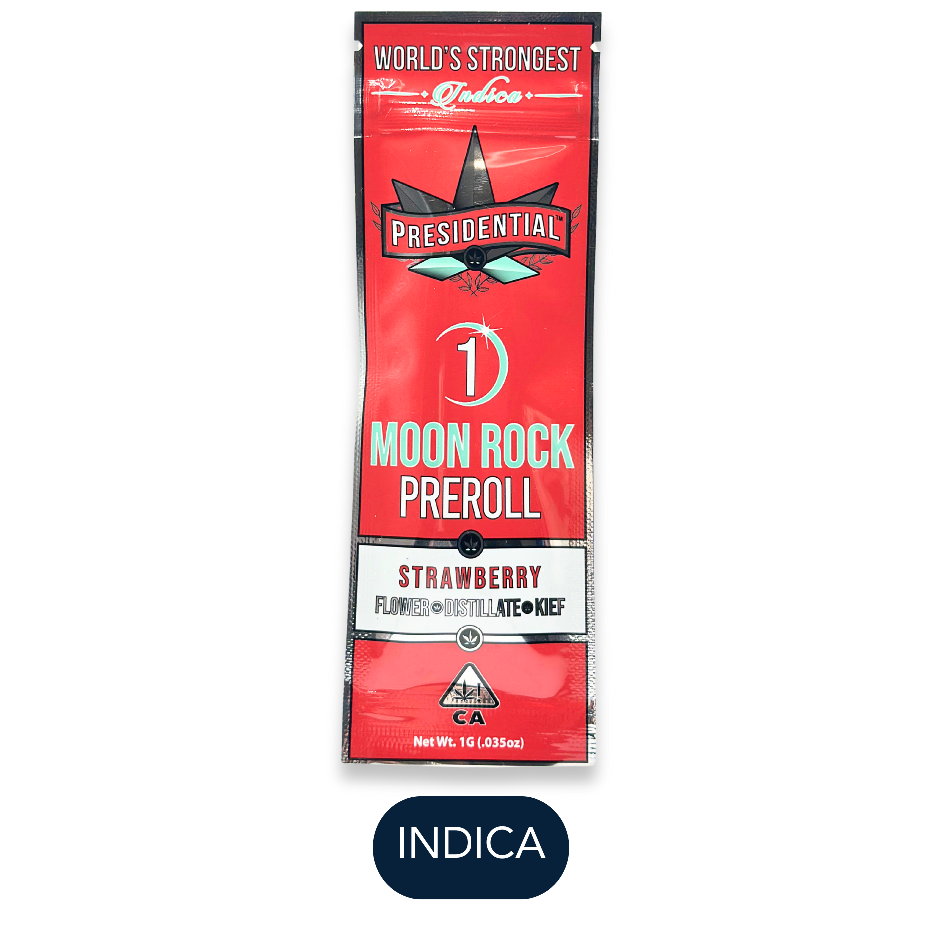 Presidential - Moonrock Preroll - Strawberry - Infused Preroll - 1.0g