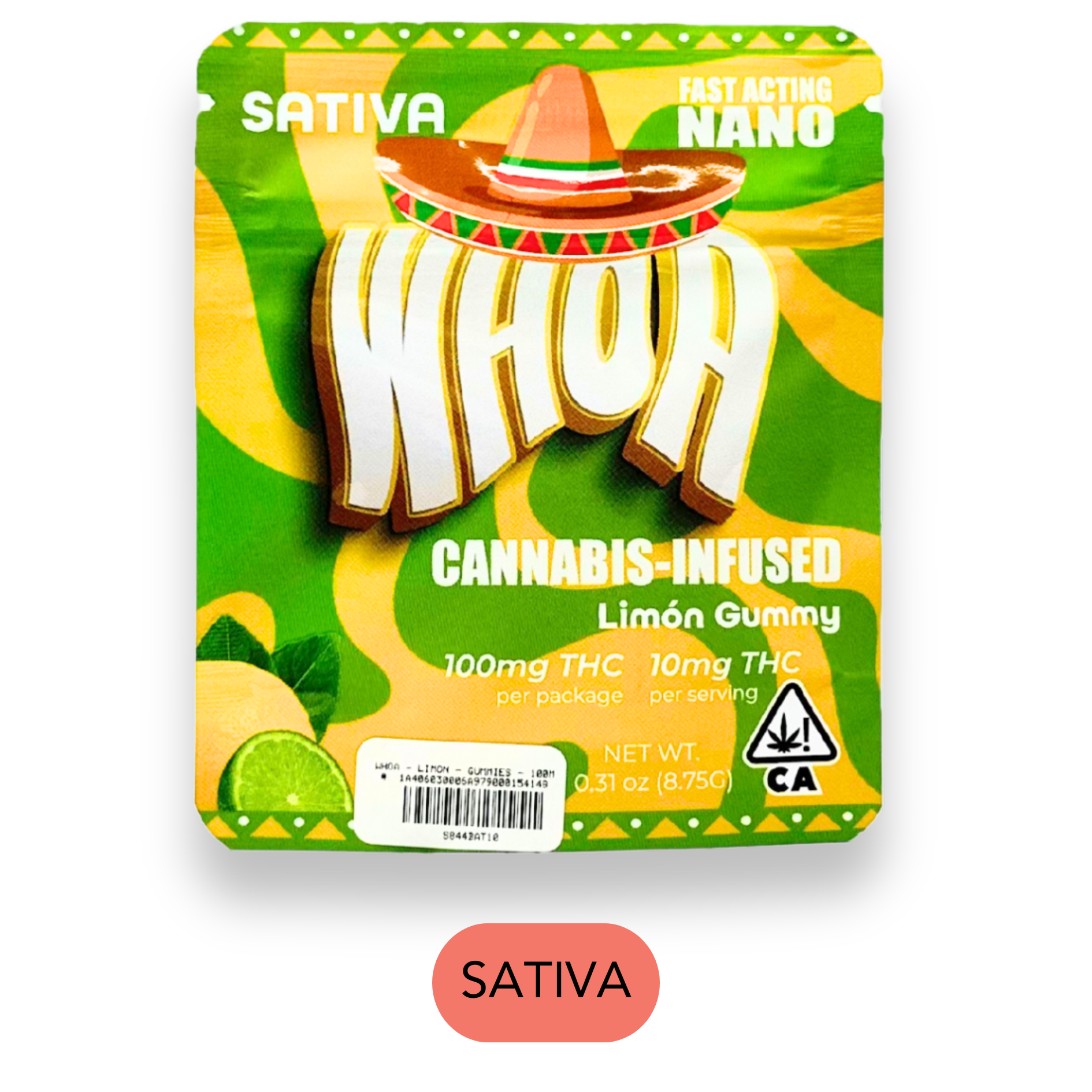 Whoa - Limon - Gummies - 100mg - 10pk